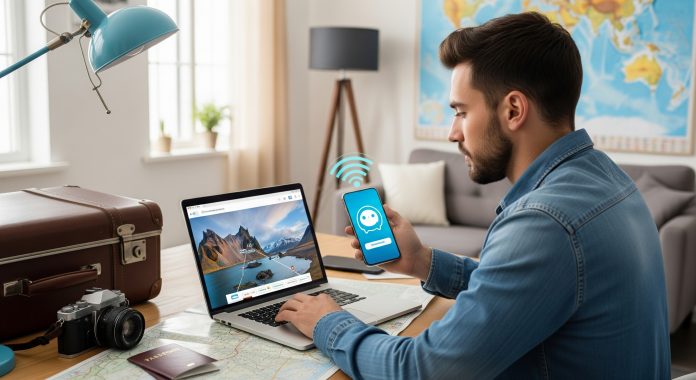 un voyageur connecté